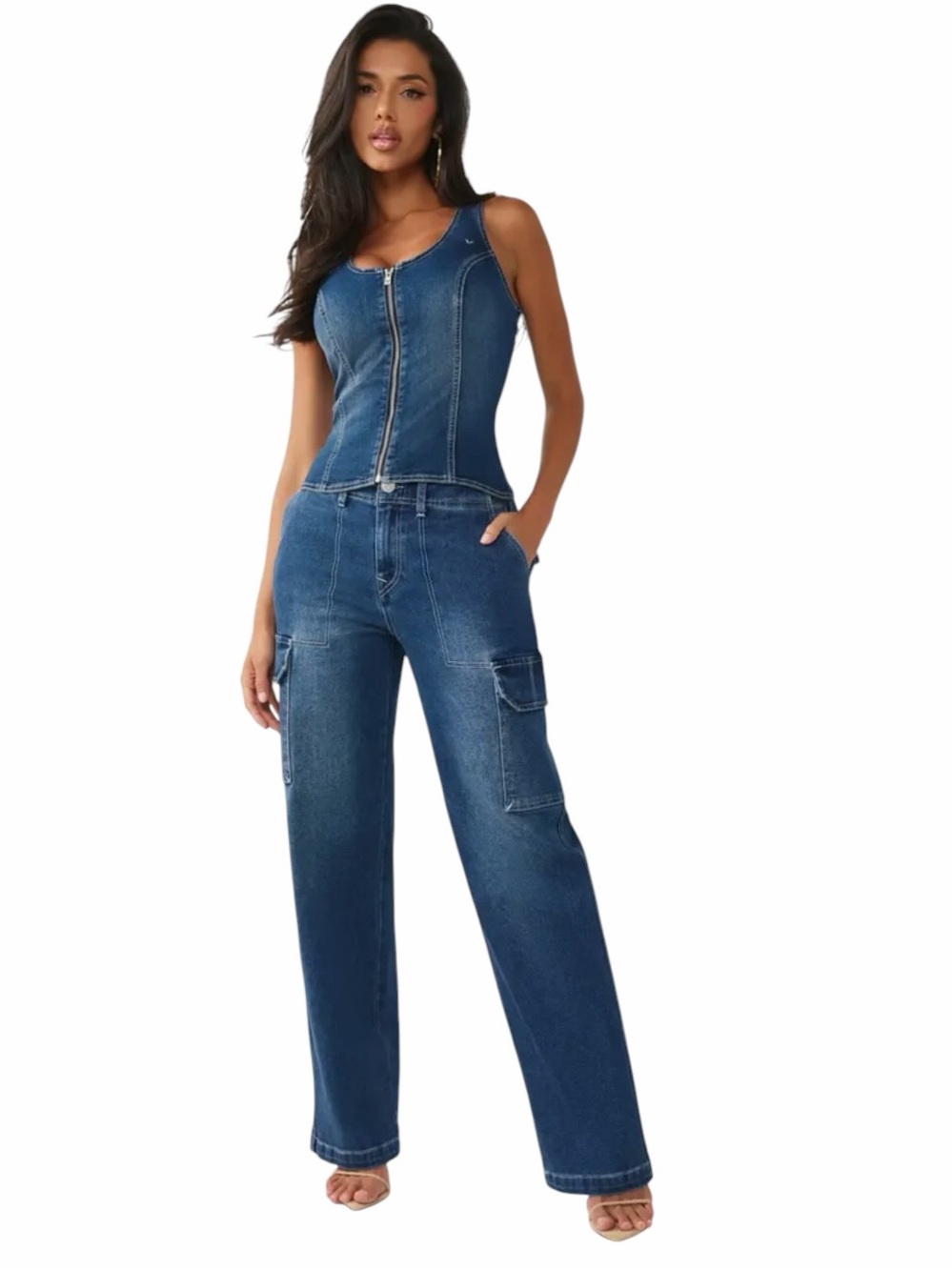 True Religion Cargo Straight Jeans Size 28 New - Picture 2 of 7